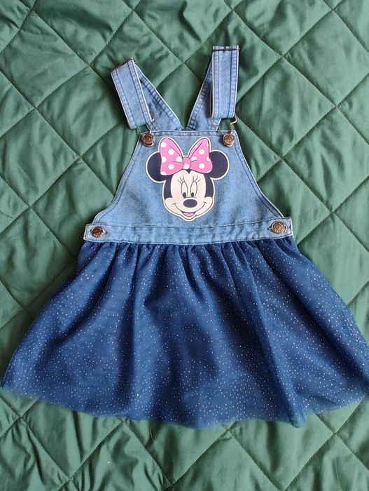 Sukienka.jeansowanz tiulem Minnie mouse 104 disnay