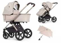 Nowy wózek UPLINE VENICCI Stone Beige +Oryginalna Parasolka +Adaptery