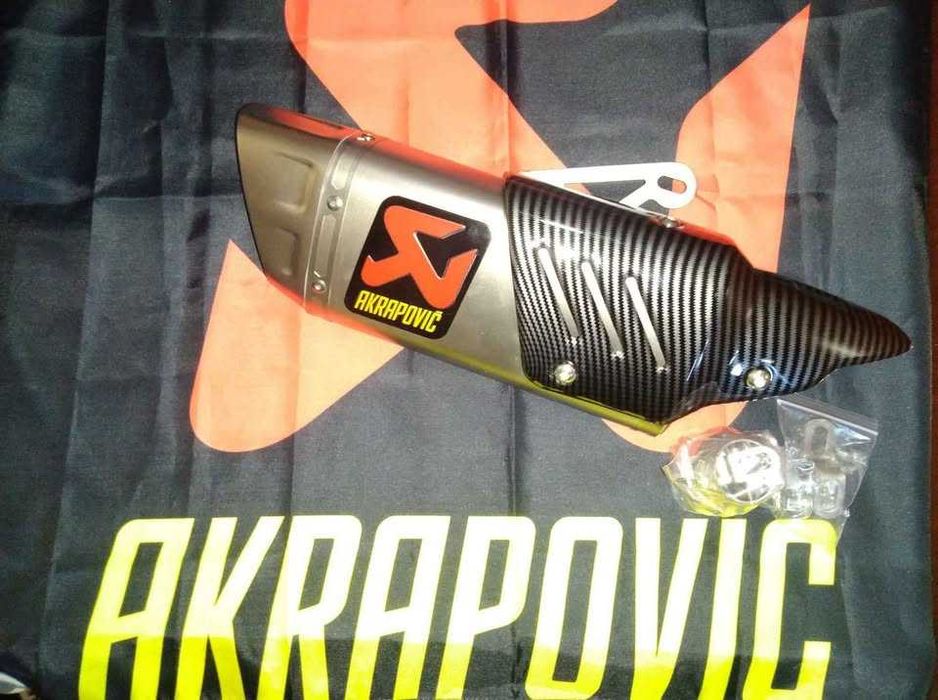 Ponteiras de escape R. akrapovic - cinza inox ou preto mate
