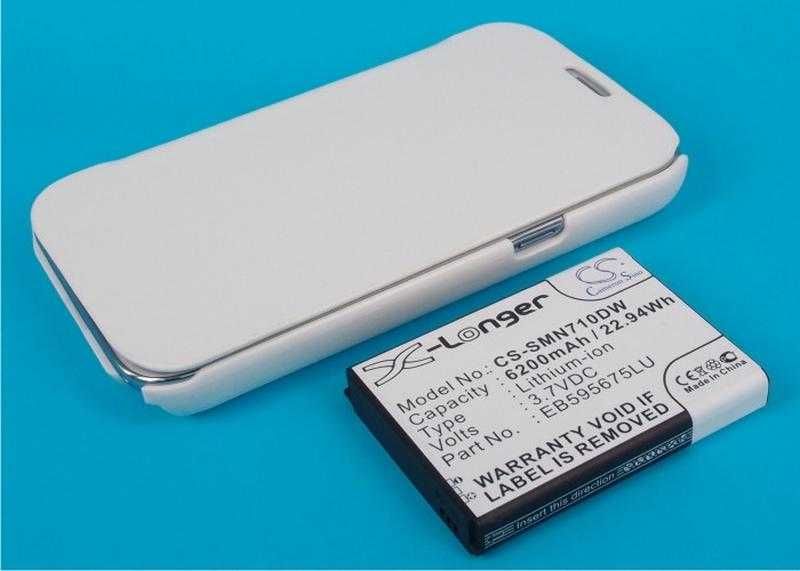 Батарея для SAMSUNG GALAXY NOTE 2, 6200MAH/22.94 WH, З Крошкою-Фліпом