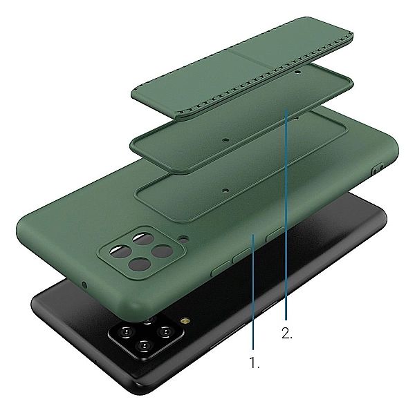 Wozinsky Kickstand Case elastyczne silikonowe etui z podstawką Samsung