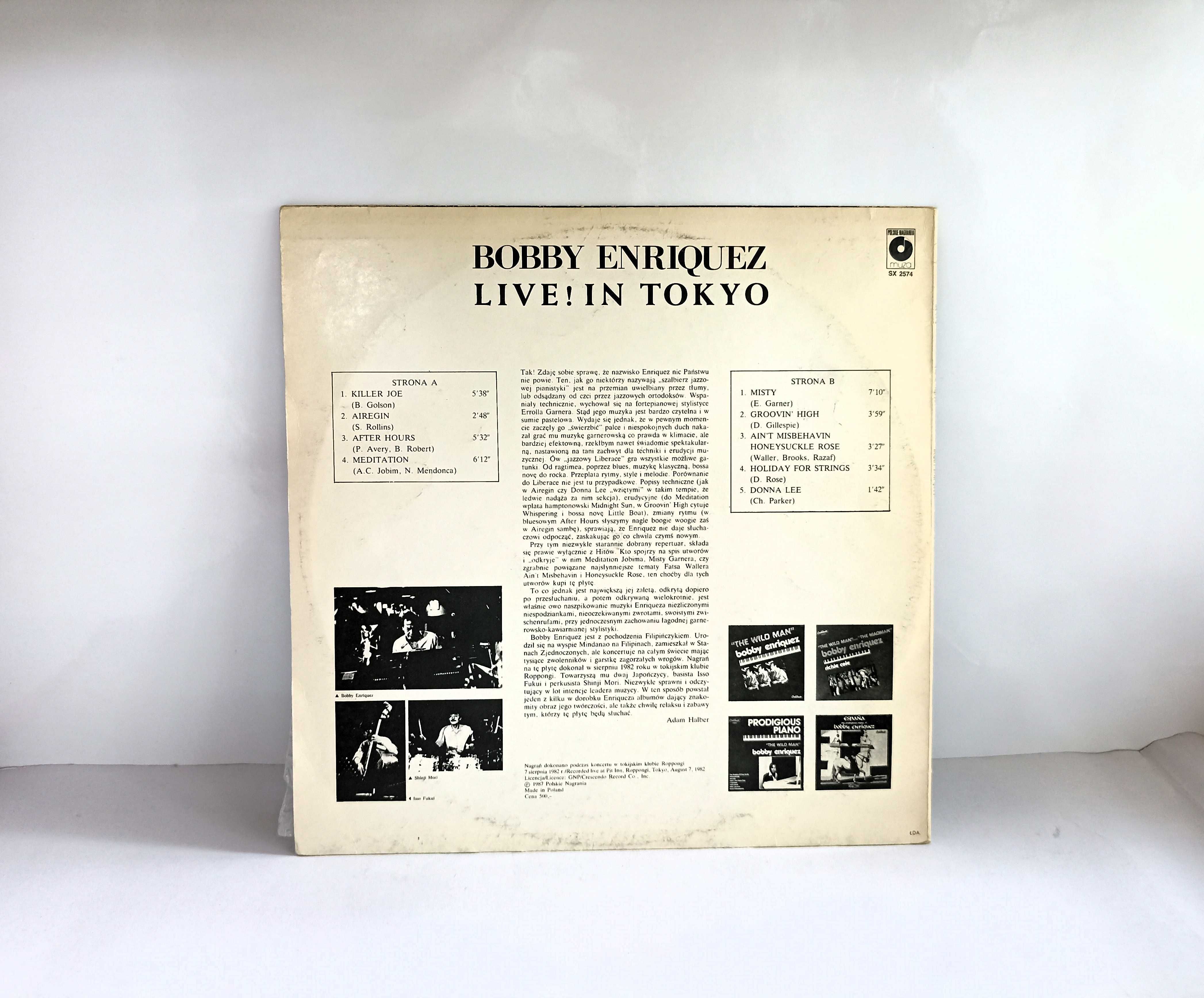 Bobby Enriquez "Live! In Tokyo" L P Muza 1987