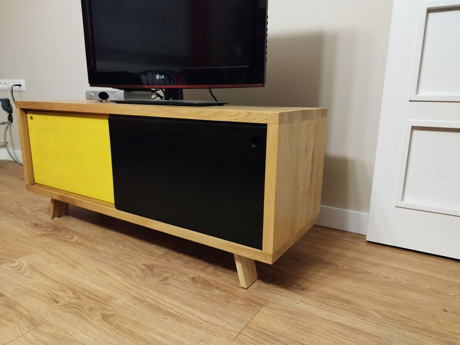 Szafka RTV dębowa Handmade