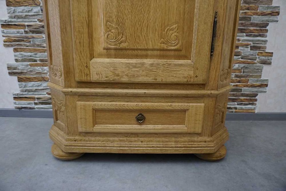 Szafa z litego dębu dębowa naturalna 1 drzwiowa szer. 100 cm (P-1299)