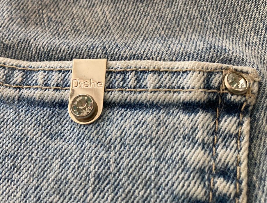 Jeansy damskie z paskiem - rozmiar 38