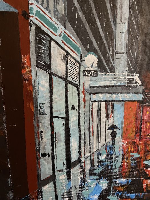 Tela 70x100 em Acrilico (rua de Chicago)