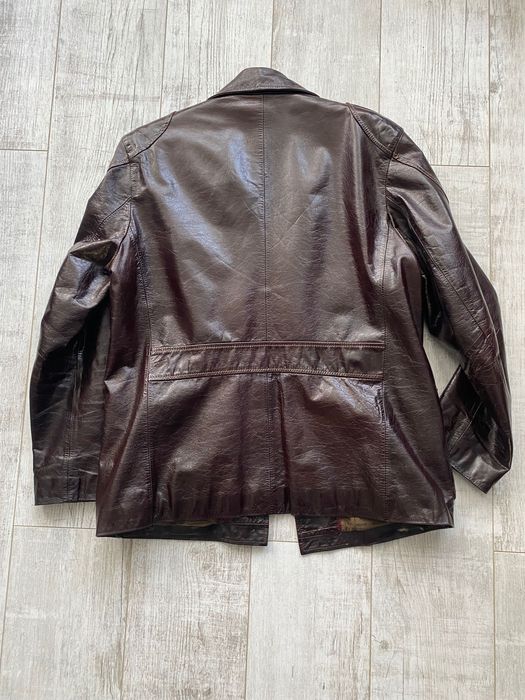 Піджак чоловічий шкіряний Кожана куртка 48 розмір