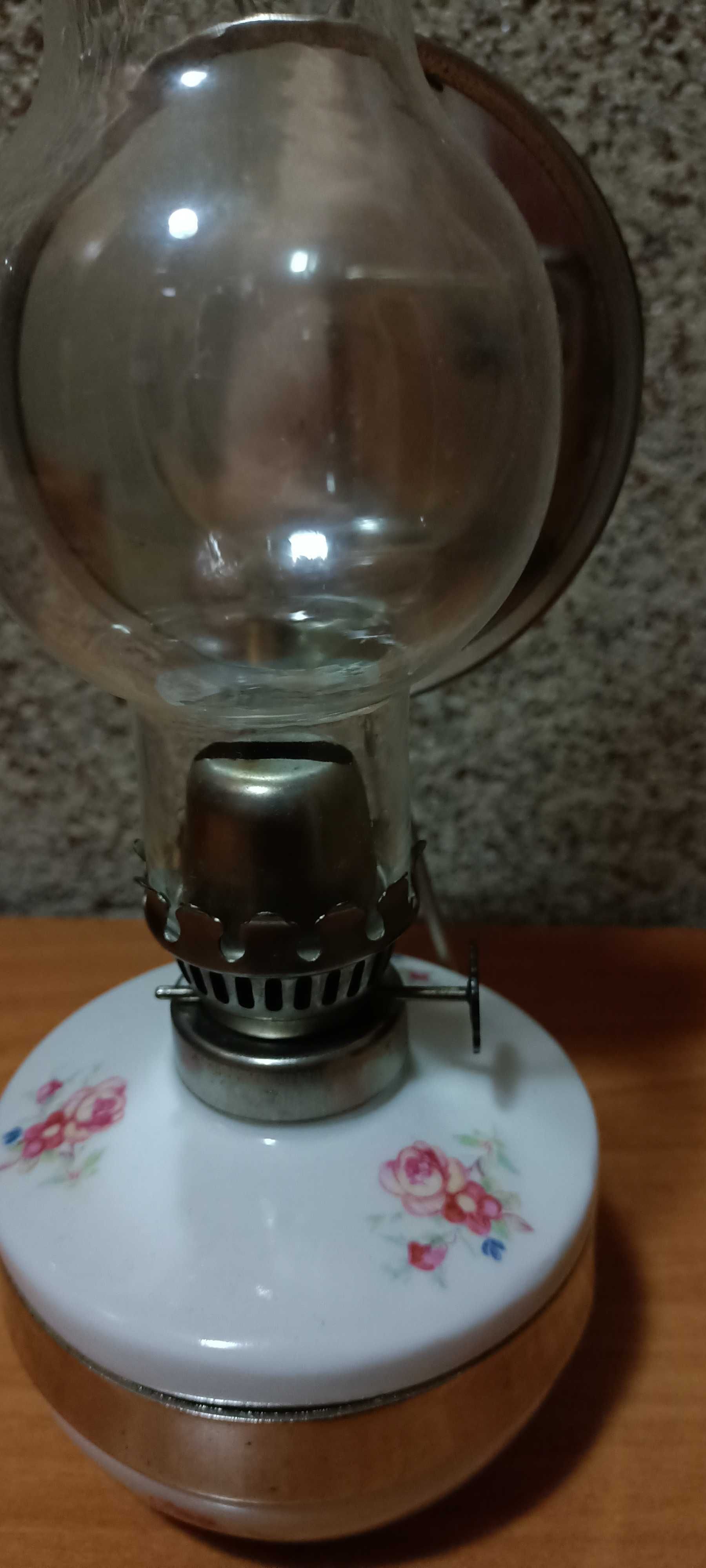 Lampa Naftowa Porcelanka Kompletna Piękna  Okazja