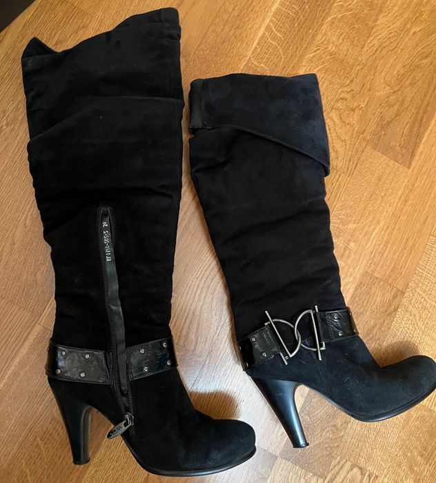 Chanel 37-38 р Зимові чоботи /ботфорти 36 р