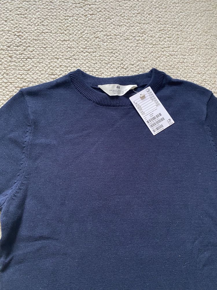 H&M sweter sweterek granatowy NOWY 134/140 cm