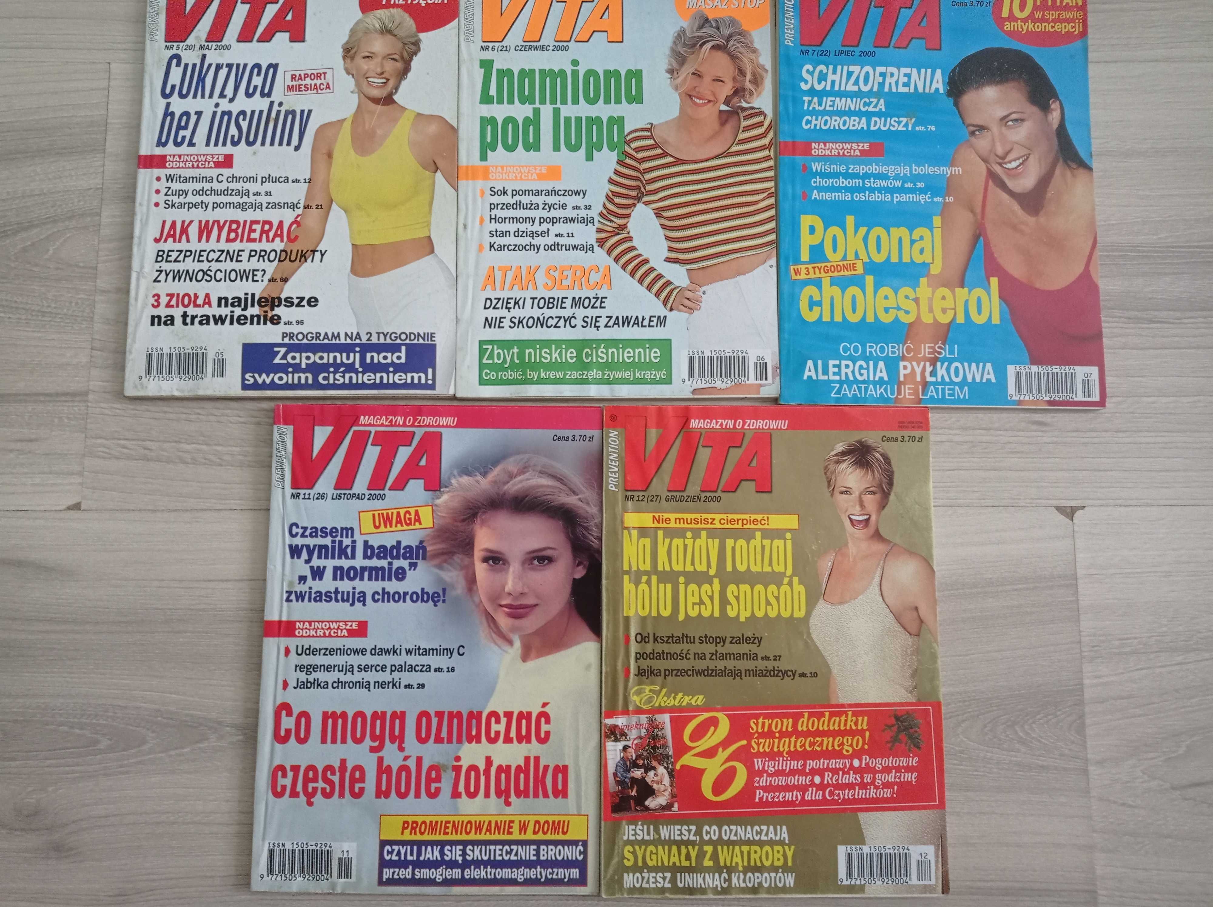 VITA Magazyn o zdrowiu, zestaw gazet 2000