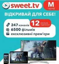 Sweet TV підписка на 10 місяців, тариф "М" 250 грн/пристрій