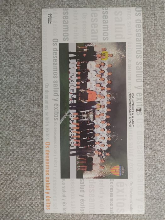 Postal do Valência campeão da liga 2001 /02