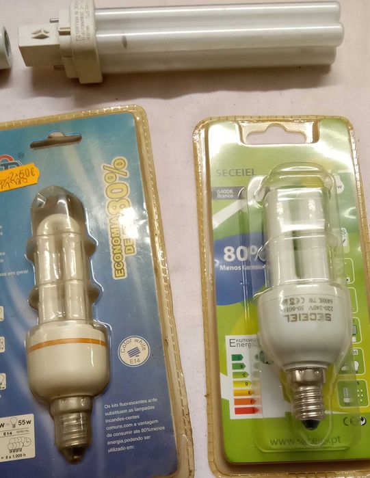 Lâmpadas novas e outras diversas, lote nº 7, todo por 5€