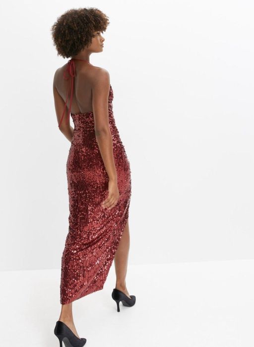 Piekna sukienka wieczorowa koktajlowa cekiny 36/38 bonprix