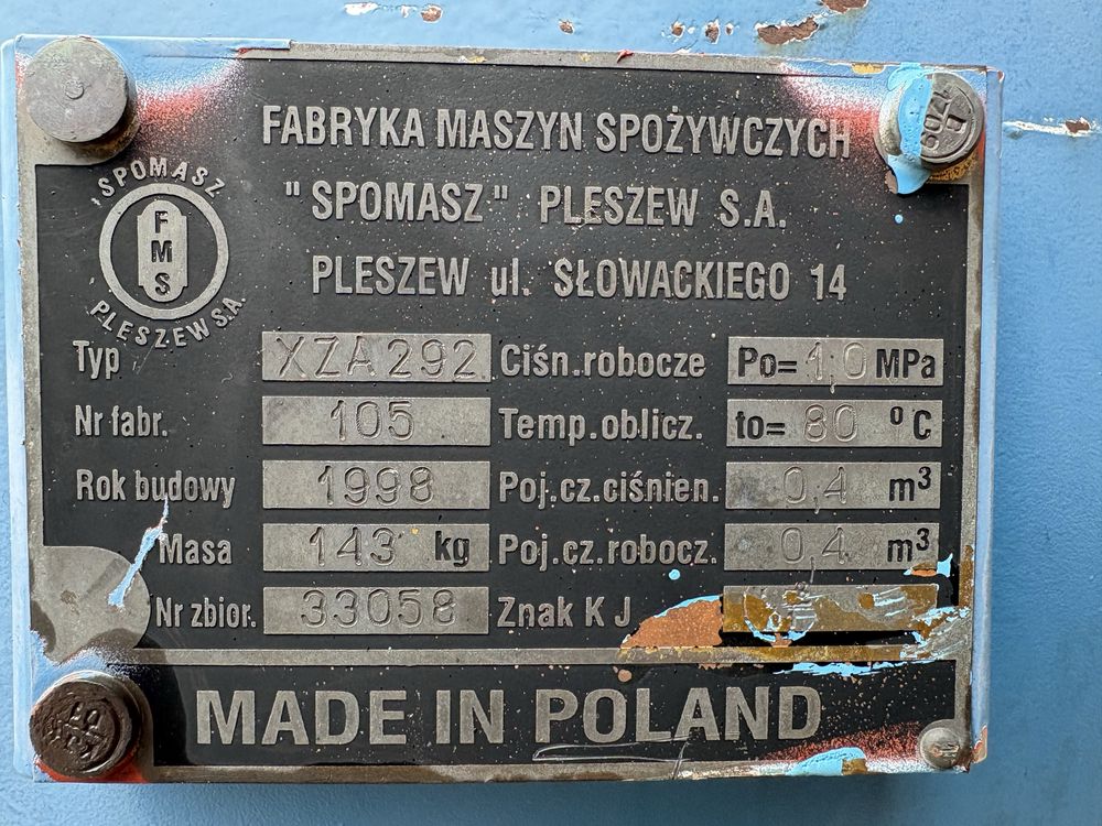 Zbiornik ciśnieniowy powietrza 400 litrów do kompresor butla