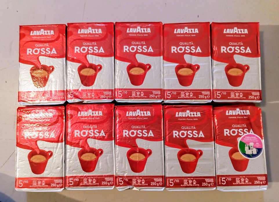 Lavazza Qualita Rossa 250g kawa mielona 10 szt.