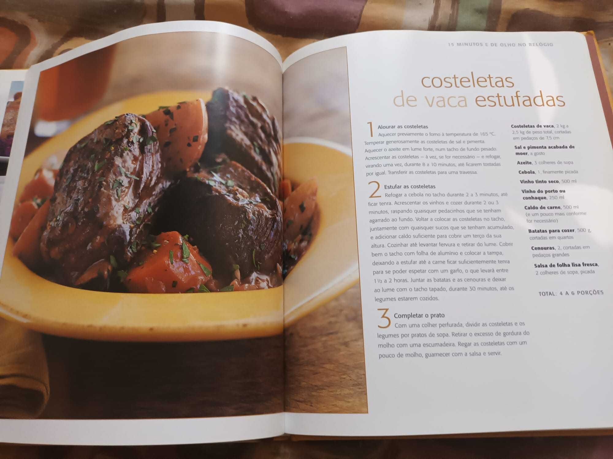 Livro "jantares simples, cozinha boa e fácil". Capa dura.
