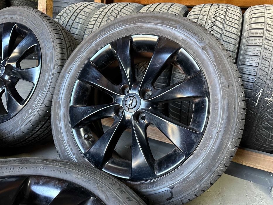Диски Opel 4/100 R16 6J ET40+літо 195/55R16 POINTS 7.5-8mm