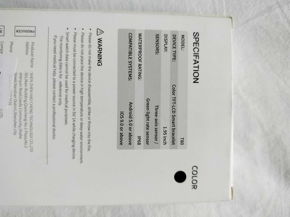 Smartwatch inteligentny zegarek unisex czarny sportowy ala Apple watch