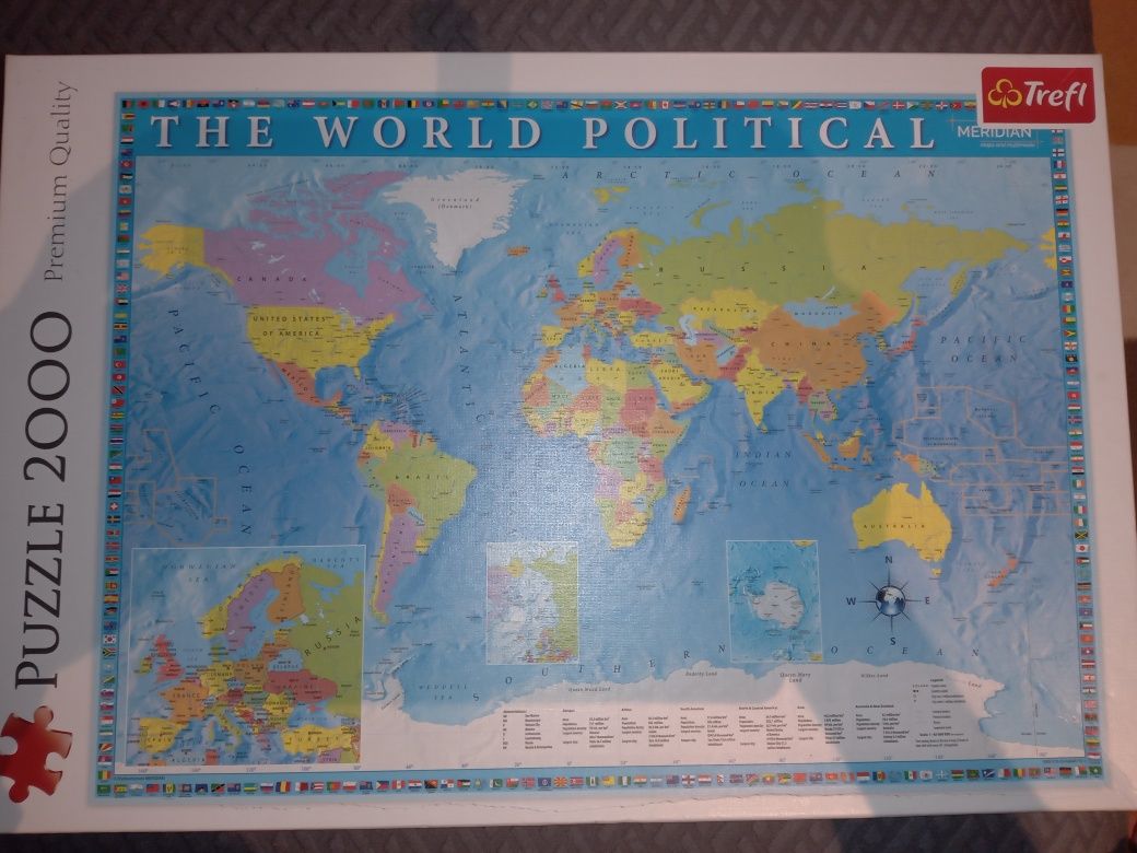 Puzzle polityczna mapa świata  2000 szt.