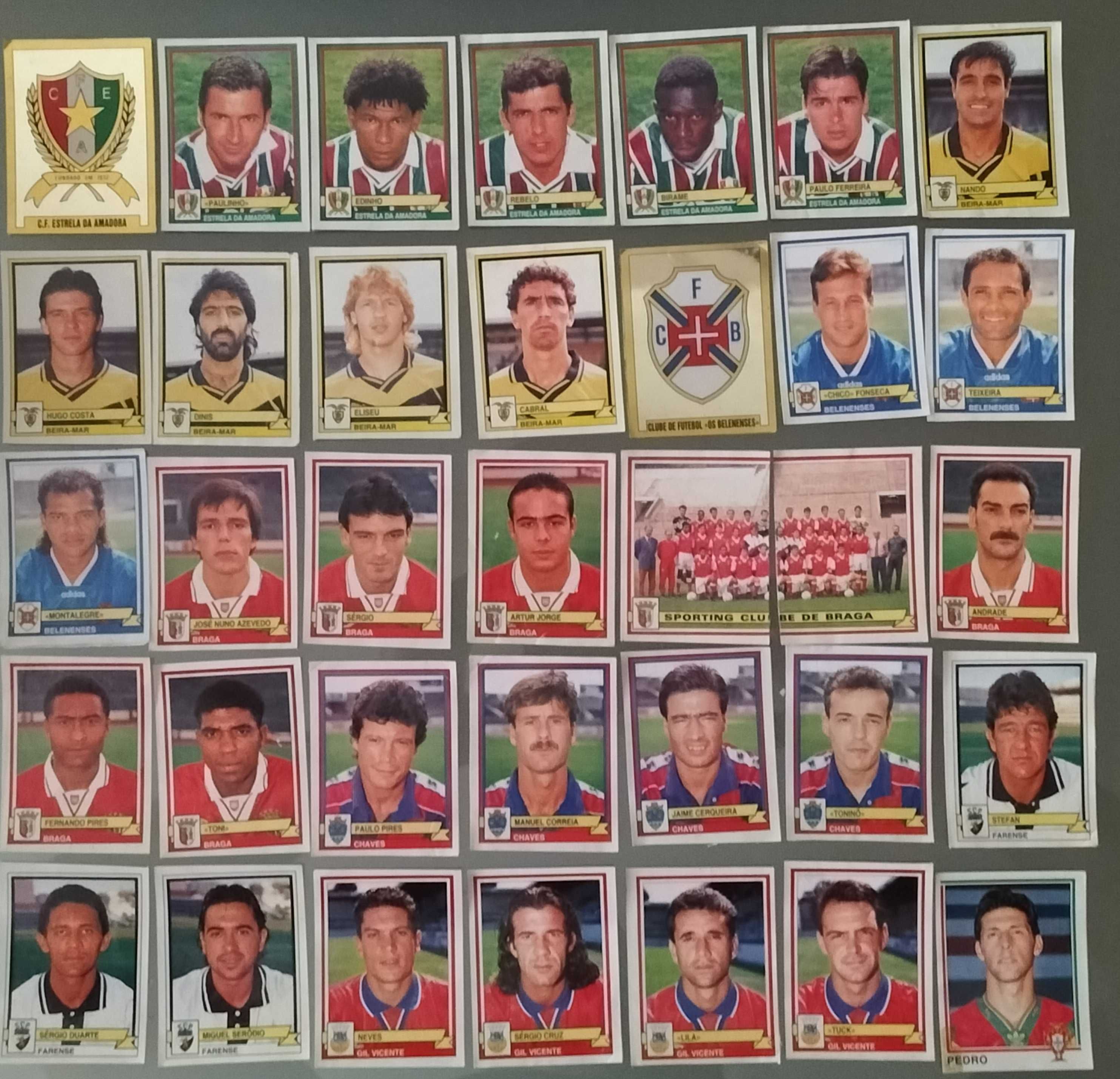 Lotes de cromos "Futebol 94/95" (listas na última foto)