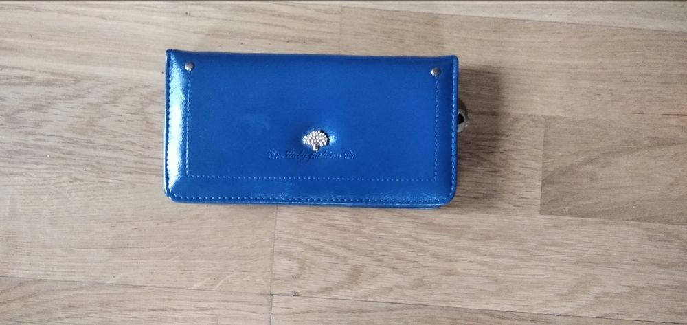 Niebieski damski portfel