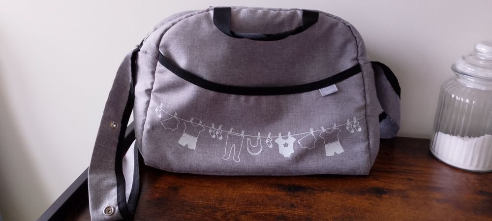 Torba do wózka szara mała