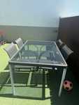 Vendo só a mesa em vidro de exterior 1,50 por 0,95