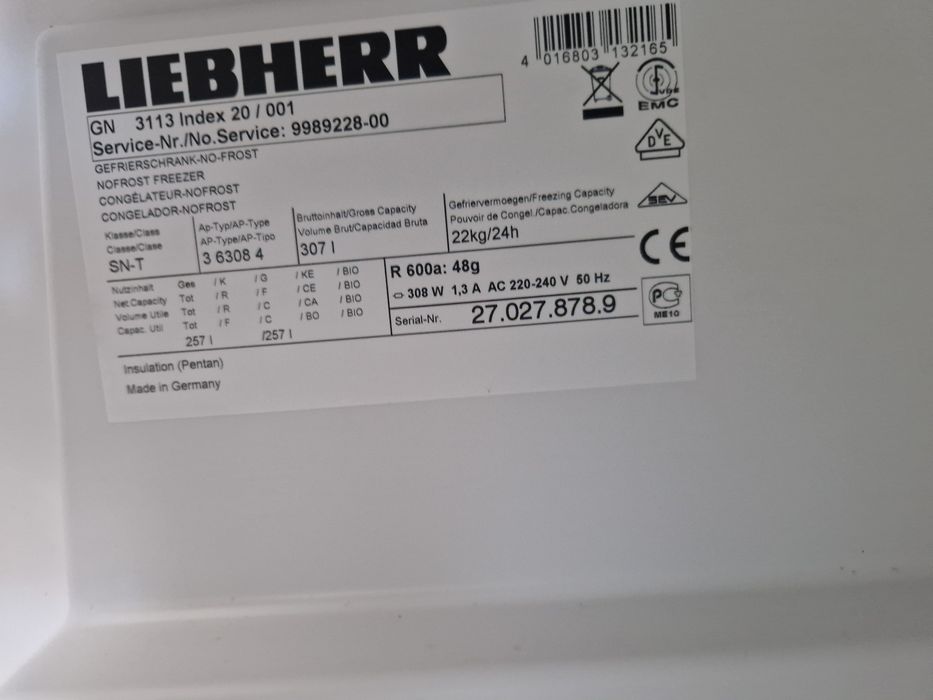 Zamrażarka Liebherr GN 3113 Comfort No Frost