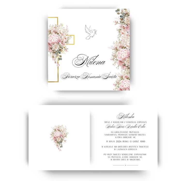Zaproszenie na Pierwszą Komunię Świętą