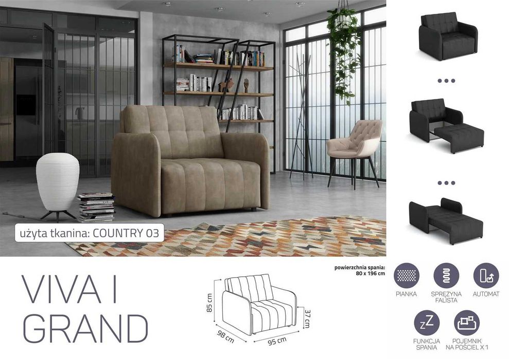 Fotel z funkcją spania Sofa Viva I Grand