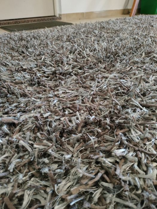 Tapete de pêlo cinzento 200x135cm da Pollux