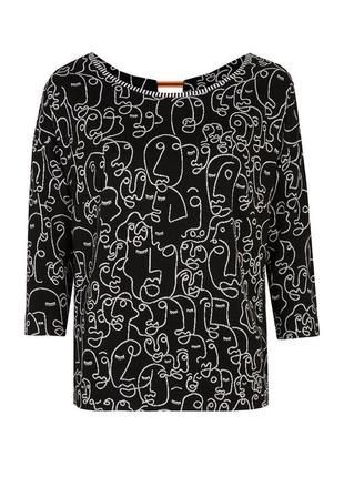 Трикотажна блуза з вирізом і рукавом 3/4  жіноча zaps l