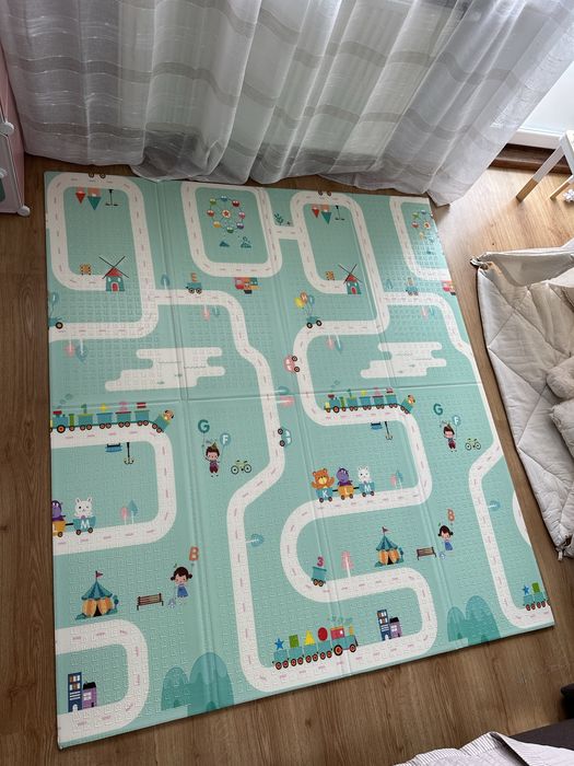 Duża Mata Piankowa 180x160 Dwustronna Składana