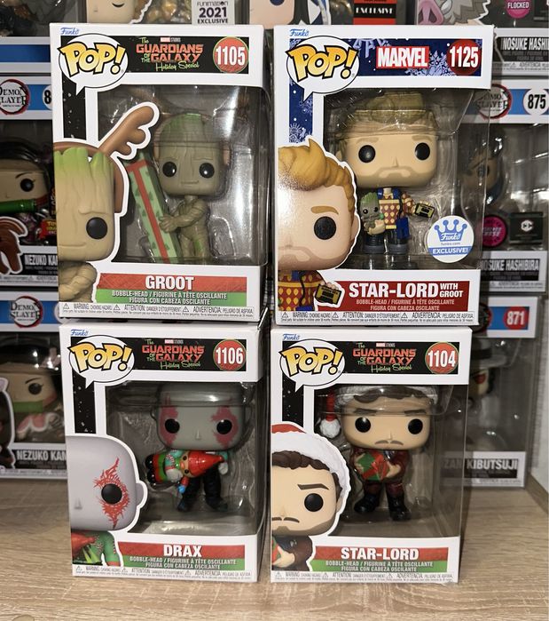Funko Pop Фанко Стражи галактики Дракс Грут Звездный Лорд Питер Квилл