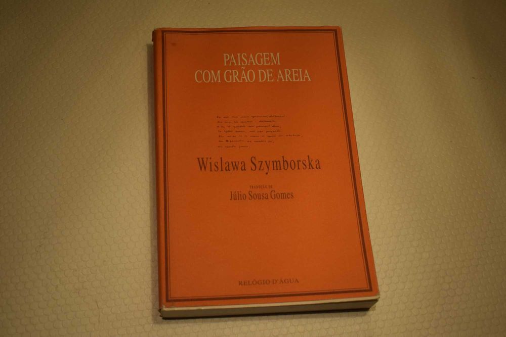 Wislawa Szymborska livro de poesia "Paisagem com grão de areia"