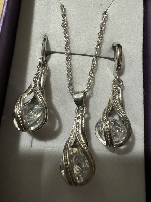 Набор украшений серебро (кулон, серьги) 925 проба