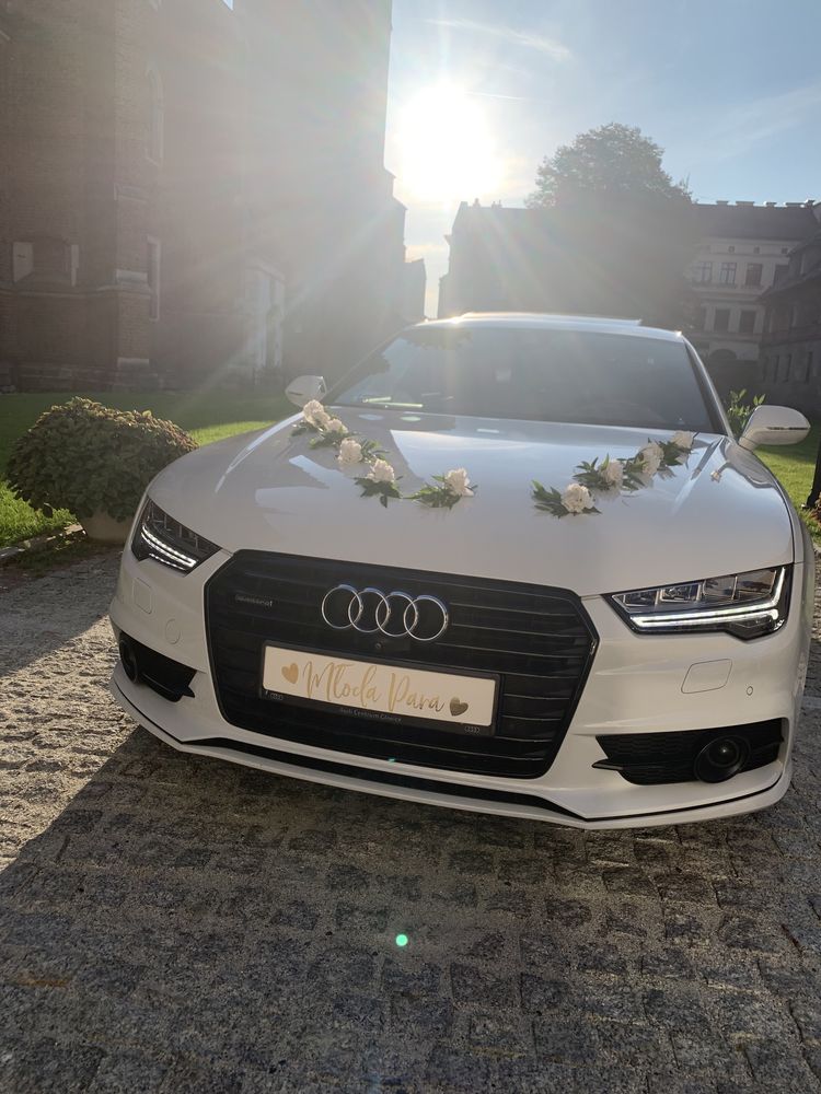 Auto do ślubu / Samochód do ślubu / Auto do wynajęcia / Białe Audi A7