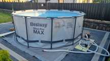 Basen stelażowy Bestway 322 x 122 + Pompa piaskowa Bestway 58497