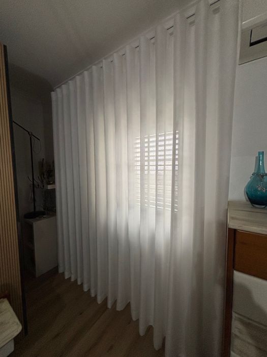 Cortinado branco ondas perfeitas 2,00mts