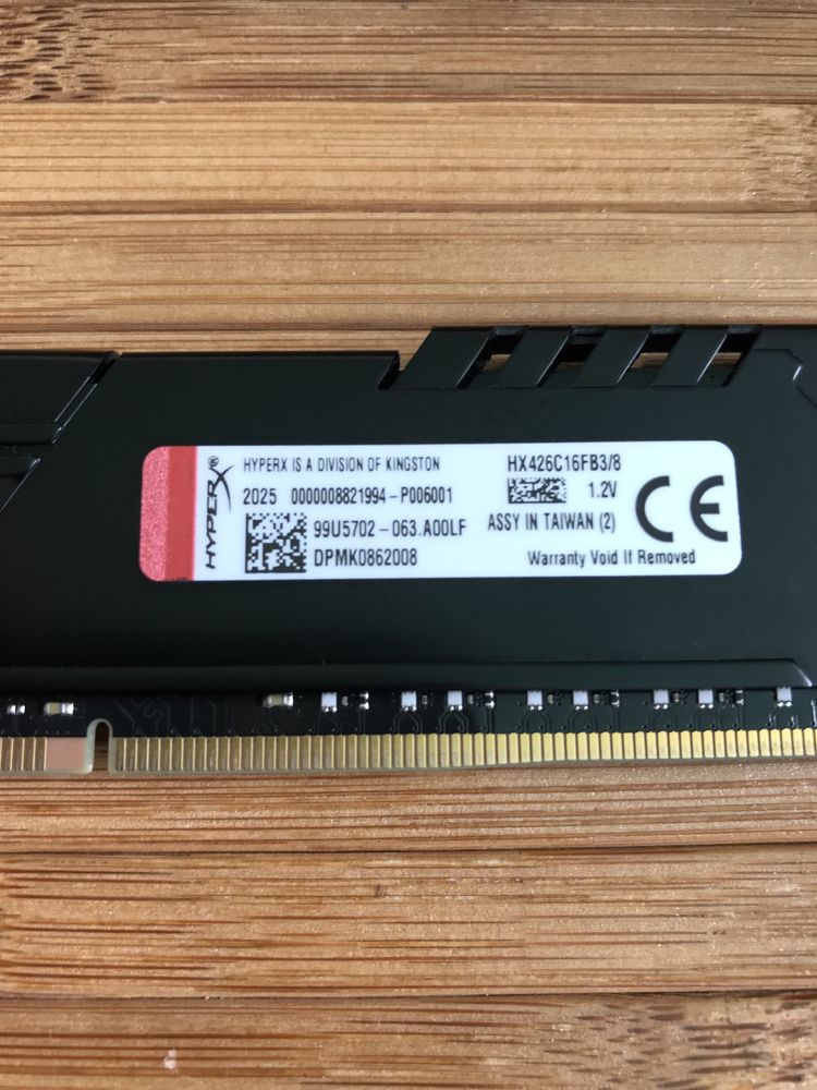 Kingston HyperX 8 GB DDR4 2666 MHz Fury Black