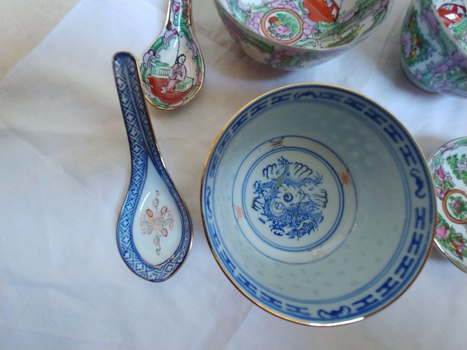 Taças chinesas porcelana novas