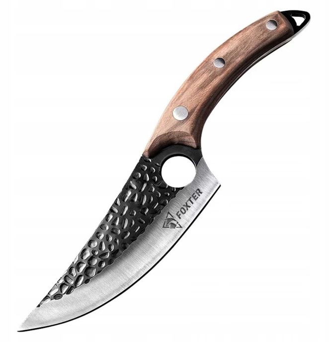 Nóż tasak kuchenny szefa kuchni 27 cm myśliwski stalowy pokrowiec