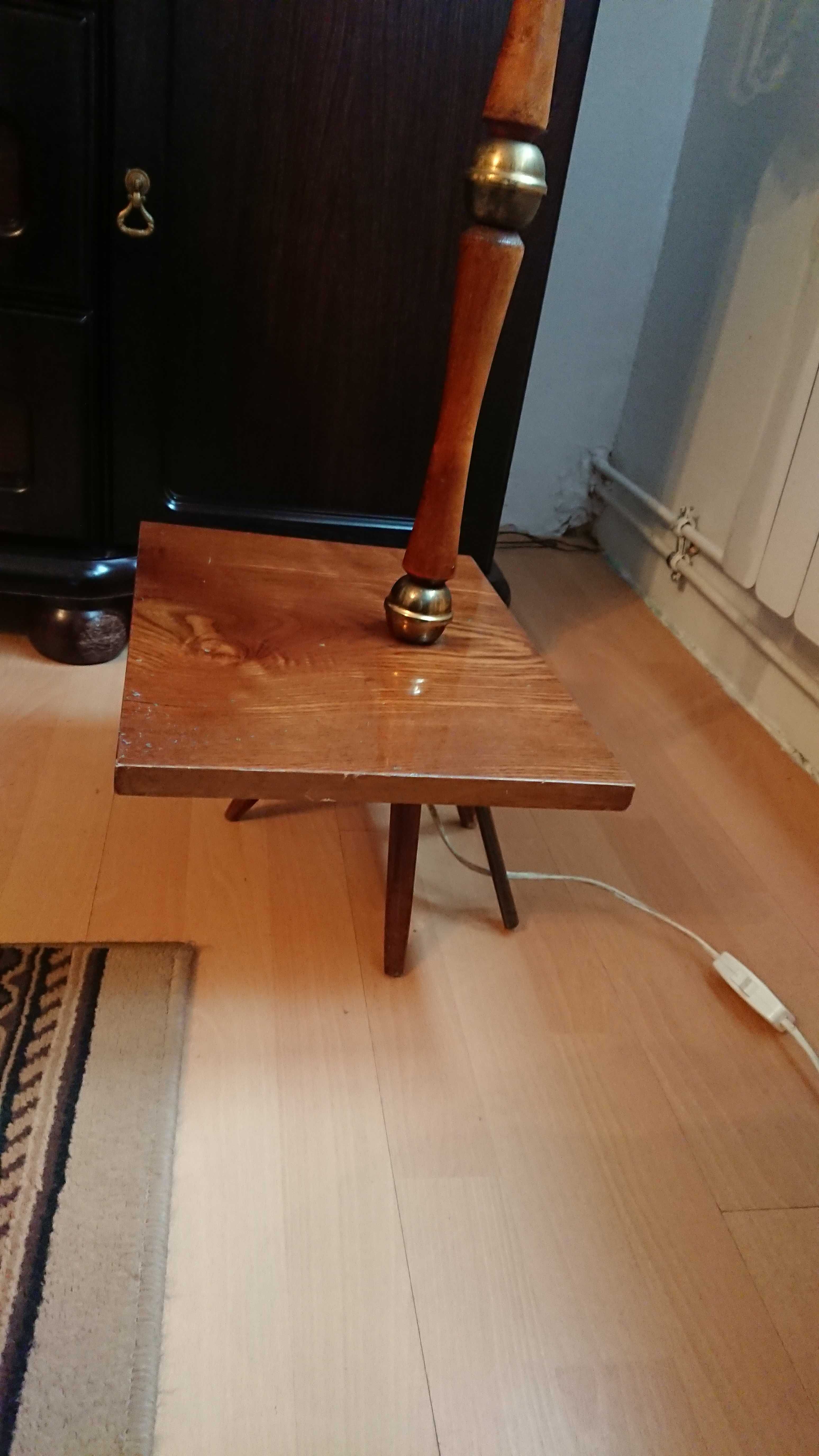 Lampa stojąca z abażurem klasyczna stylowa