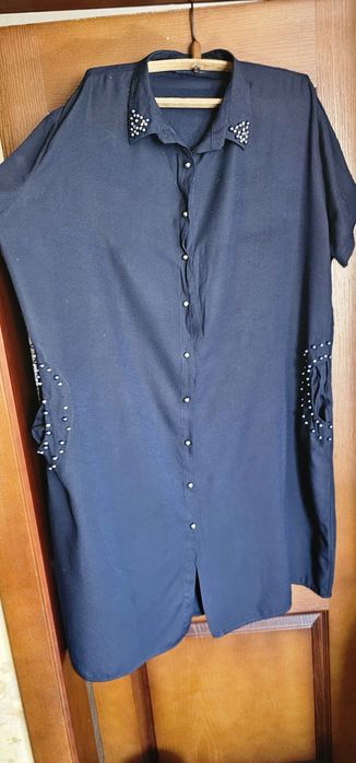 Платье-рубашка большого размера