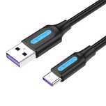 Kabel USB Vention 5A 1m DO USB-C Szybkie Ładowanie Czarny