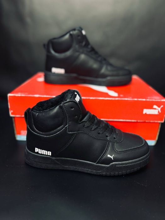 Puma кроссовки черные мужские женские/ размеры 35-41 зима