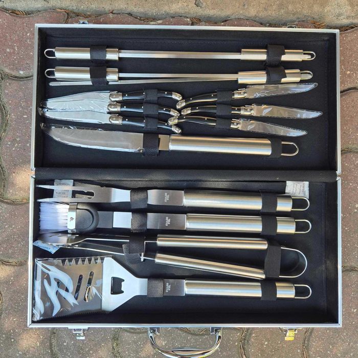 Zestaw do grilla w walizce / prezentowy / BBQ komplet.