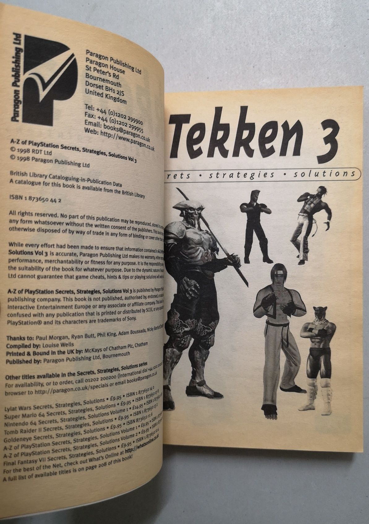 Tekken 3 (Playstation) | Livro de segredos / estratégias / soluções